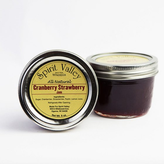Spirit Valley Cranberry Strawberry Jam-9oz