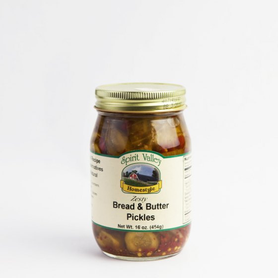 Spirit Valley Zesty Bread and Butter Pickles-16 oz
