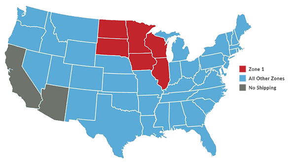 Shipping Zone Map