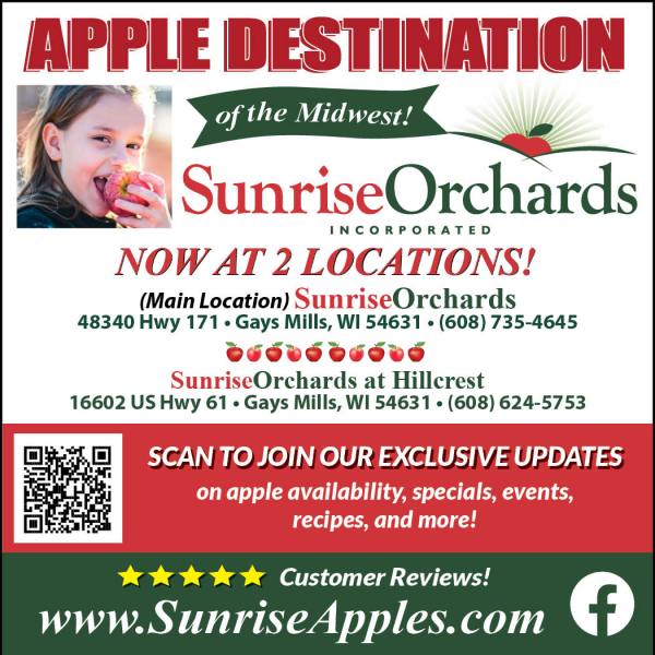ANNOUNCING Sunrise Orchards Now at Two Locations!