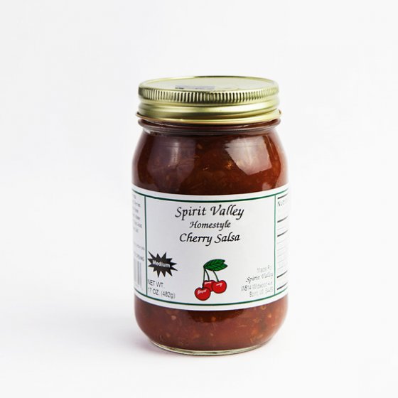 Spirit Valley Homestyle Medium Cherry Salsa-17 oz.