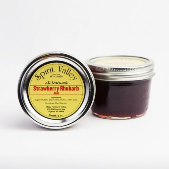 Spirit Valley Strawberry Rhubarb Jam-9oz