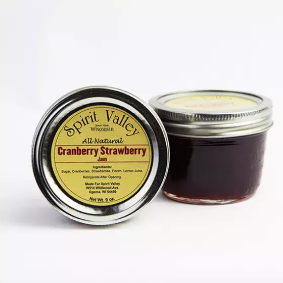 Spirit Valley Cranberry Strawberry Jam-9oz