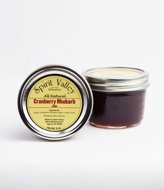 Spirit Valley Cranberry Rhubarb Jam-9oz