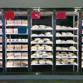 Sunrise Orchards Apple Store Freezer section - ready made pies, donuts, gluten free muffins, carrot and pumpkin logs!