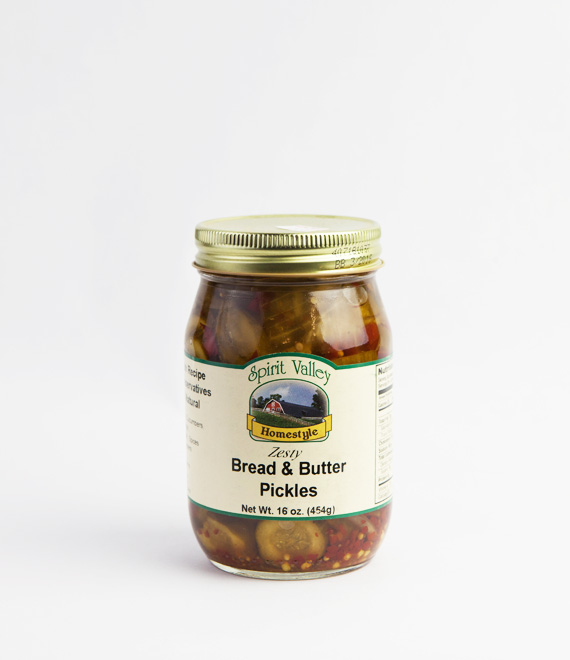 Spirit Valley Zesty Bread and Butter Pickles-16 oz