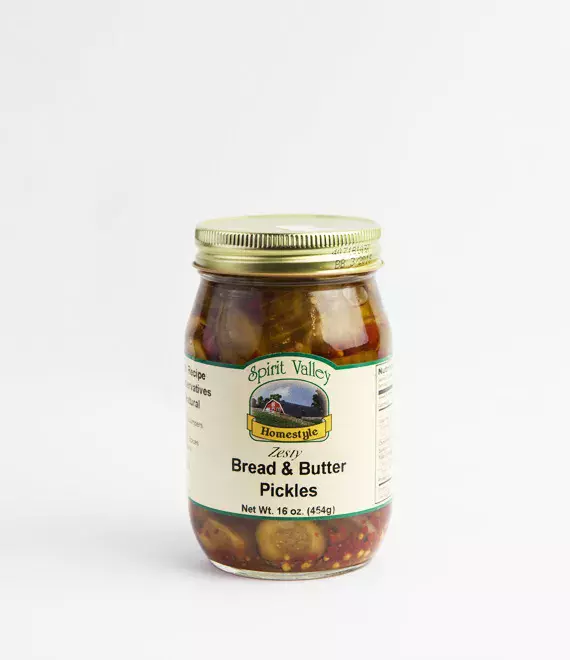 Spirit Valley Zesty Bread and Butter Pickles-16 oz