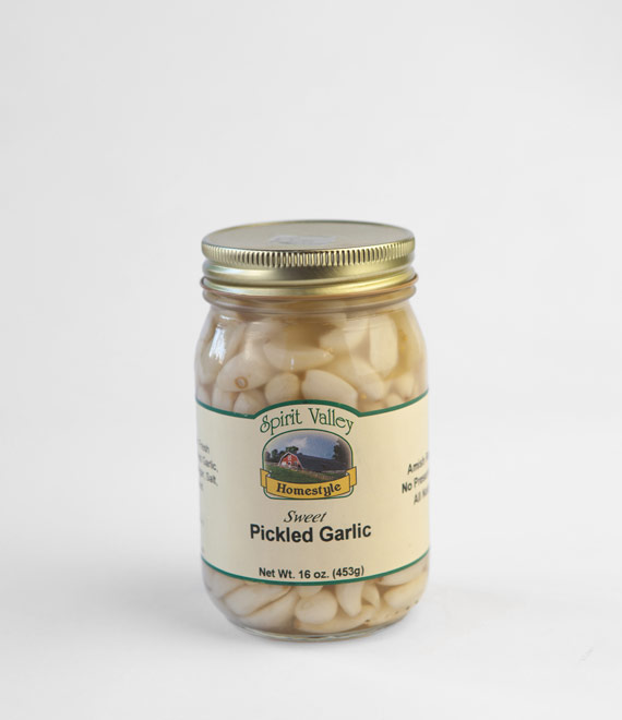 Spirit Valley Sweet Pickled Garlic 16 oz.