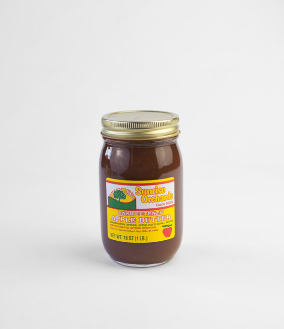 Sunrise Orchards Unsweetened Apple Butter 18 oz.