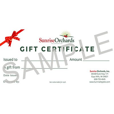 Gift Certificates available!