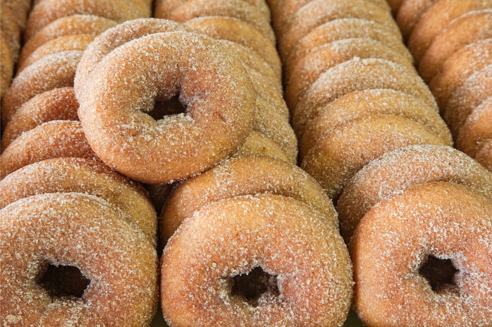 Apple Donuts at Sunrise Orchards!