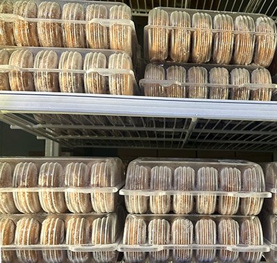 Frozen donuts available at Sunrise Orchards