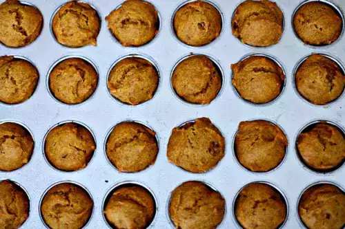 Pumpkin Applesauce Mini-Muffins