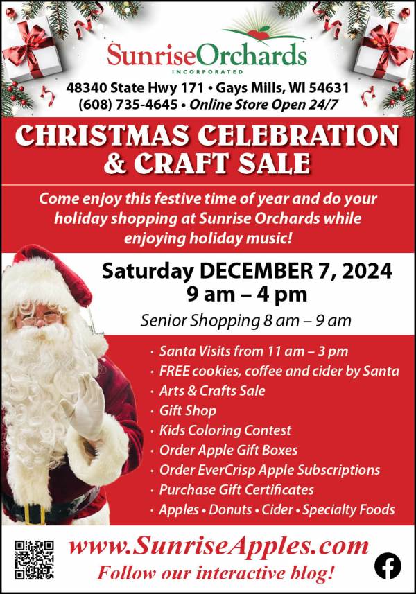 Dec. 7th Christmas Celebration w/ Santa, Craft Show, Coloring Contest