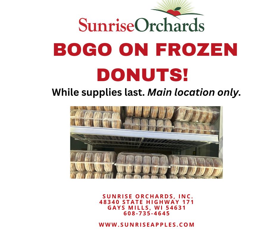 BOGO ON FROZEN DONUTS .... while supplies last!